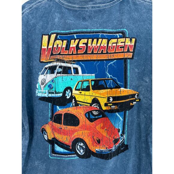 Volkswagon Tee Shirt 2021 Mens Size L Blue Stonewashed - Picture 3 of 5